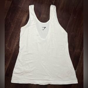 Gymshark Workout White Top Size Small
